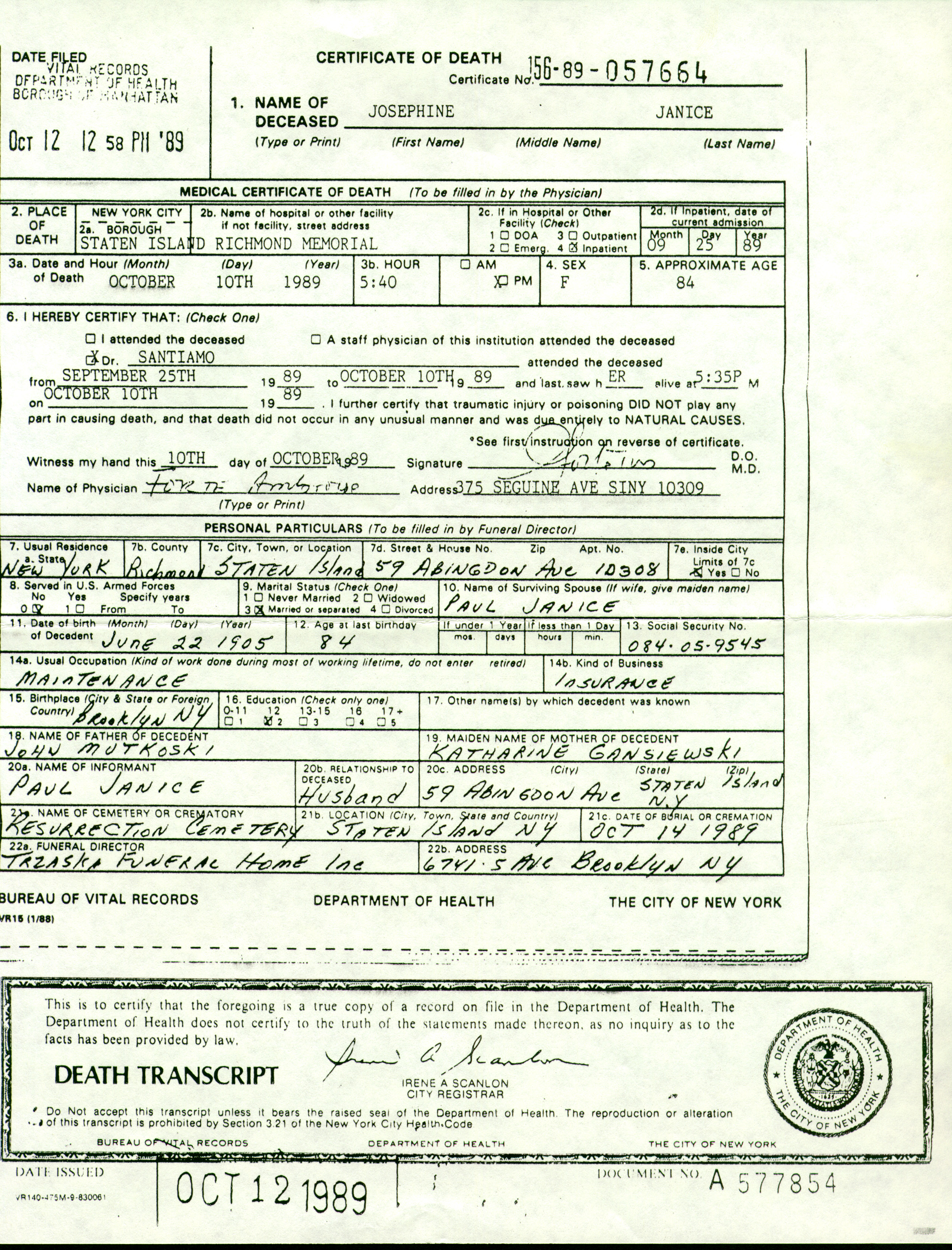 Josephine Mutkoska Death Certificate.jpg