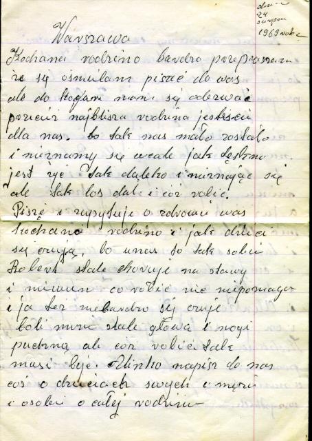 Julia Bruze - Letter from Poland _page 1_ 1969.jpg