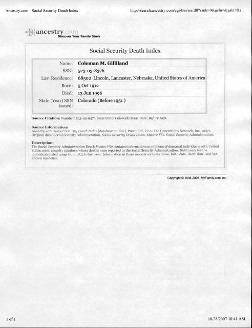Coleman Murr Gilliland - Social Security Death Index.jpg