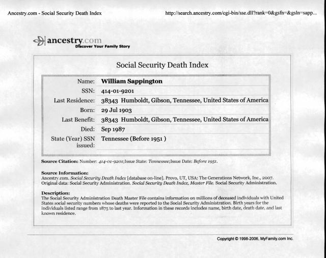 William Wade Sappington - Social Security Death Index.jpg