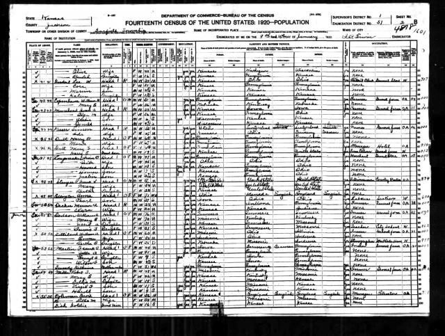 1920 Census - Gilliland William Albert.jpg